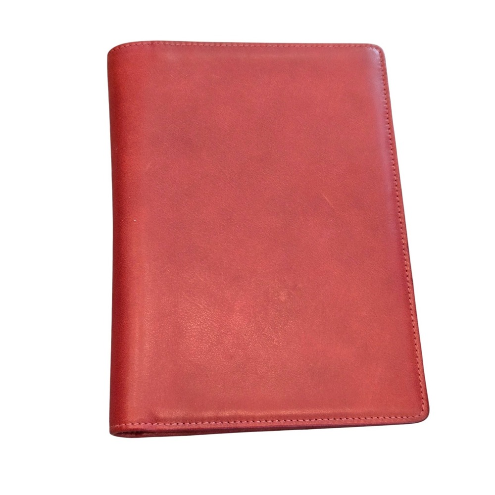 Coach Notebook Planner Organizer Notepad 6 x 8.5" Red Leather Address Portfolio